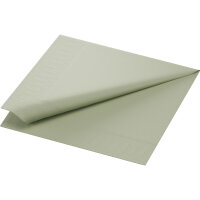 Zelltuchservietten 40 x 40 cm, 3-lagig, 1/4-Falz, Uni pistachio green (VPE 1000 St.)