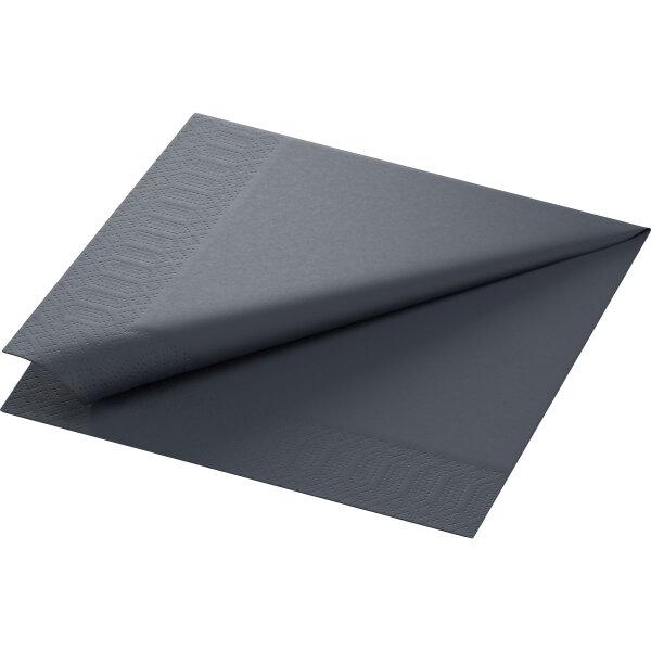 Zelltuchservietten 40 x 40 cm, 3-lagig, 1/4-Falz, Uni schwarz (VPE 1000 St.)