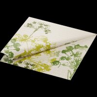 Zelltuchservietten 40 x 40 cm, 3-lagig, 1/4-Falz, Motive Green Umbles (VPE 1000 St.)