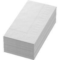 Zelltuchservietten 40 x 40 cm, 3-lagig, 1/8-Buchfalz, Uni weiß (VPE 1250 St.)