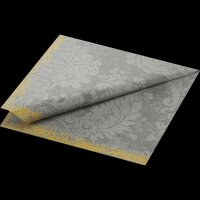 Zelltuchservietten 40 x 40 cm, 3-lagig, 1/8-Kopffalz, Motive Royal granite grey (VPE 1000 St.)