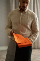 Klassikservietten 40 x 40 cm, 4-lagig geprägt, 1/4-Falz, Uni sun orange (VPE 300 St.)