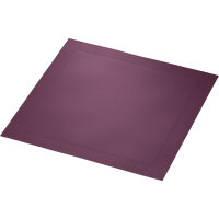 Klassikservietten 40 x 40 cm, 4-lagig geprägt, 1/4-Falz, Uni plum (VPE 300 St.)