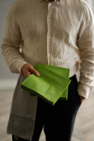 Klassikservietten 40 x 40 cm, 4-lagig geprägt, 1/4-Falz, Uni leaf green (VPE 300 St.)