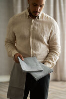 Klassikservietten 40 x 40 cm, 4-lagig geprägt, 1/4-Falz, Uni granite grey (VPE 300 St.)