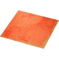 Klassikservietten 40 x 40 cm, 4-lagig geprägt, 1/4-Falz, Motive Royal sun orange (VPE 300 St.)