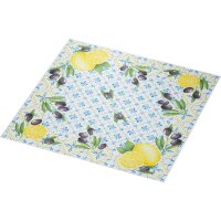 Klassikservietten 40 x 40 cm, 4-lagig geprägt, 1/4-Falz, Motive Mediterrian (VPE 300 St.)