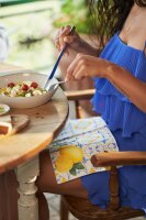 Klassikservietten 40 x 40 cm, 4-lagig geprägt, 1/4-Falz, Motive Mediterrian (VPE 300 St.)