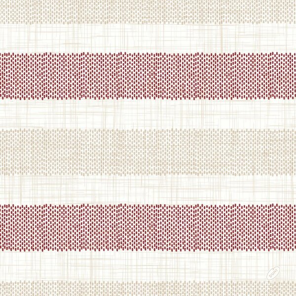 Klassikservietten 40 x 40 cm, 4-lagig geprägt, 1/4-Falz, Motive Rigato bordeaux (VPE 300 St.)