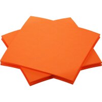 Bio-Dunisoft-Servietten 20 x 20 cm, 1/4-Falz, Uni sun orange (VPE 2880 St.)