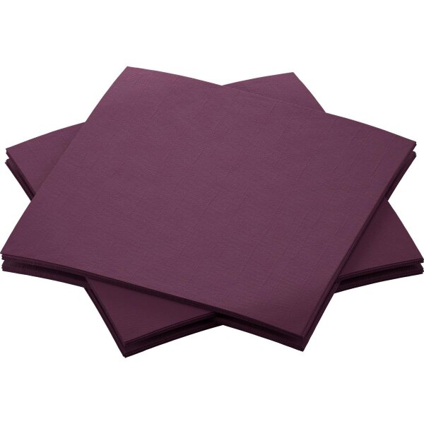 Bio-Dunisoft-Servietten 20 x 20 cm, 1/4-Falz, Uni plum (VPE 2880 St.)