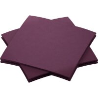 Bio-Dunisoft-Servietten 20 x 20 cm, 1/4-Falz, Uni plum (VPE 2880 St.)