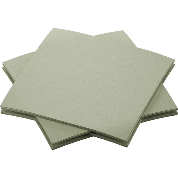 Bio-Dunisoft-Servietten 20 x 20 cm, 1/4-Falz, Uni pistachio green (VPE 2880 St.)