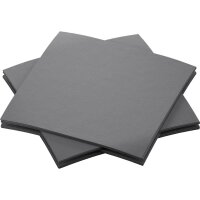 Bio-Dunisoft-Servietten 20 x 20 cm, 1/4-Falz, Uni granite grey (VPE 2880 St.)