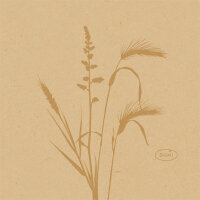 Bio-Dunisoft-Servietten 20 x 20 cm, 1/4-Falz, Motive Meadow Natural - unbleached (VPE 2880 St.)
