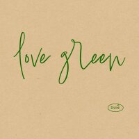 Bio-Dunisoft-Servietten 20 x 20 cm, 1/4-Falz, Motive Love Green - unbleached (VPE 2880 St.)