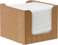 Bio-Dunisoft-Servietten 20 x 20 cm, Spenderboxen weiß (VPE 1200 St.)
