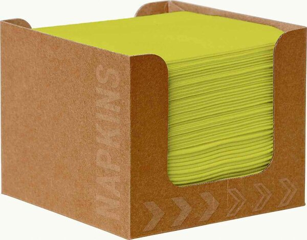 Bio-Dunisoft-Servietten 20 x 20 cm, Spenderboxen kiwi (VPE 1200 St.)