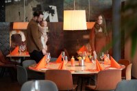 Bio-Dunisoft-Servietten 40 x 40 cm, 1/4-Falz, Uni sun orange (VPE 360 St.)