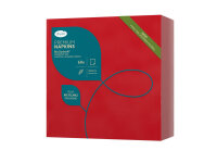 Bio-Dunisoft-Servietten 40 x 40 cm, 1/4-Falz, Uni rot (VPE 360 St.)