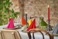 Bio-Dunisoft-Servietten 40 x 40 cm, 1/4-Falz, Uni fuchsia (VPE 360 St.)