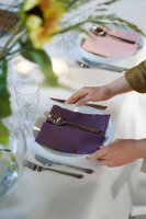 Bio-Dunisoft-Servietten 40 x 40 cm, 1/4-Falz, Uni plum (VPE 360 St.)