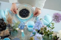 Bio-Dunisoft-Servietten 40 x 40 cm, 1/4-Falz, Uni mint blue (VPE 360 St.)