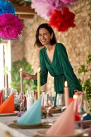 Bio-Dunisoft-Servietten 40 x 40 cm, 1/4-Falz, Uni mint blue (VPE 360 St.)