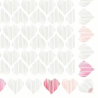 Dunisoft-Servietten 40 x 40 cm, 1/4-Falz, Motive Amour (VPE 720 St.)