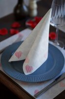 Dunisoft-Servietten 40 x 40 cm, 1/4-Falz, Motive Amour (VPE 720 St.)