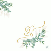 Bio-Dunisoft-Servietten 40 x 40 cm, 1/4-Falz, Motive Love Hearts (VPE 360 St.)