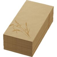 Bio-Dunisoft-Servietten 40 x 40 cm, 1/4-Falz, Motive Meadow Natural - unbleached (VPE 360 St.)