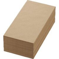Bio-Dunisoft-Servietten 40 x 40 cm, 1/8-Buchfalz, Uni natural brown - unbleached (VPE 360 St.)