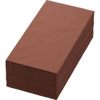 Bio-Dunisoft-Servietten 40 x 40 cm, 1/8-Buchfalz, Uni chestnut (VPE 360 St.)