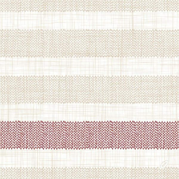 Dunilin-Servietten 40 x 40 cm,1/4-Falz, Motive Rigato bordeaux (VPE 540 St.)