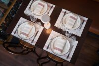 Dunilin-Servietten 40 x 40 cm,1/4-Falz, Motive Rigato bordeaux (VPE 540 St.)