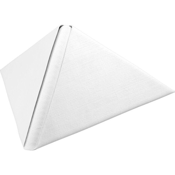 Dunilin-Servietten 48 x 48 cm, 1/4-Falz, Uni weiß (VPE 216 St.)
