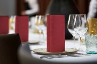 Elegance-Servietten 40 x 40 cm, 1/4-Falz, Uni Lily bordeaux (VPE 240 St.)