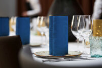 Elegance-Servietten 40 x 40 cm, 1/4-Falz, Uni Lily dunkelblau (VPE 240 St.)