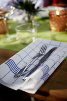 Towel-Napkin 38 x 54 cm, Flat-Pack, Motive weiß/blau (VPE 250 St.)