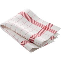 Towel-Napkin 38 x 54 cm, Flat-Pack, Motive weiß/rot (VPE 250 St.)