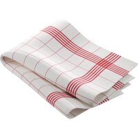 Towel-Napkin 38 x 54 cm, Flat-Pack, Motive weiß/rot (VPE 200 St.)