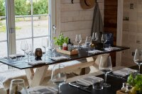 Towel-Napkin 38 x 54 cm, Flat-Pack, Motive Malia black (VPE 200 St.)