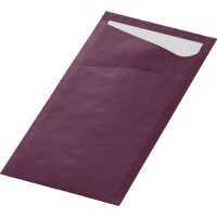 Sacchetto Zelltuch 190 x 85 mm, Uni plum/weiß (VPE 500 St.)