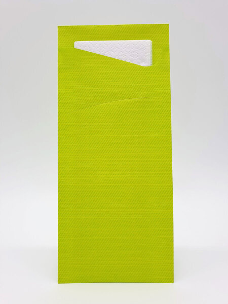 Sacchetto Zelltuch 190 x 85 mm, Uni kiwi/weiß (VPE 500 St.)