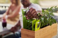 Sacchetto Zelltuch 190 x 85 mm, Uni kiwi/weiß (VPE 500 St.)