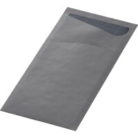 Sacchetto Zelltuch 190 x 85 mm, Uni granite grey/schwarz (VPE 500 St.)