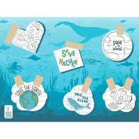 Tischsets Papier 30 x 40 cm, 60 gr, Motive Save the Ocean (VPE 1000 St.)