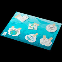 Tischsets Papier 30 x 40 cm, 60 gr, Motive Save the Ocean (VPE 1000 St.)