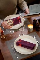 Tischsets Bio-Dunicel 30 x 40 cm, Linnea granite grey (VPE 500 St.)